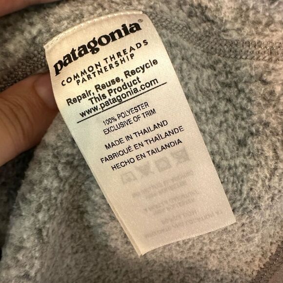 Patagonia Better Sweater Fleece Lined Quarter Zip Heather Grey Size Small - Picture 4 of 4